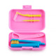 Orthodontic Braces Care Kit with Tongue Scraper, Pink